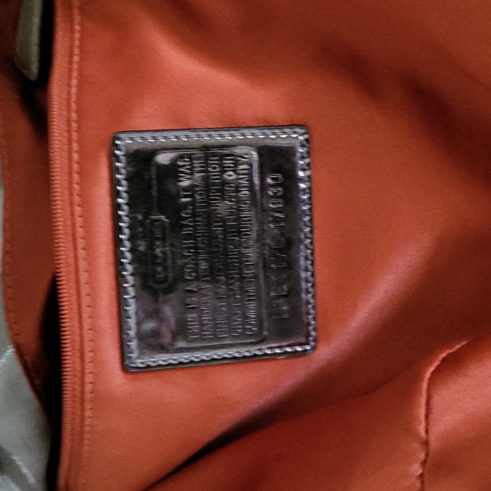 Coach Signature Poppy Drawstring Crossbody Bucket Bag - Tan/Cream - Picture 9 of 11